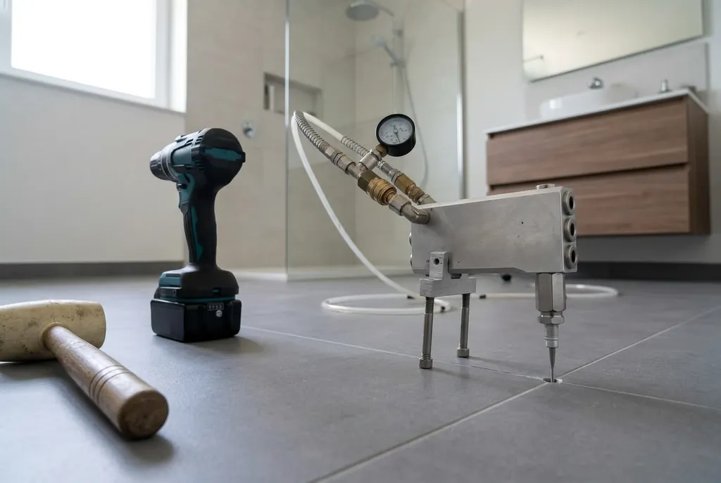 Kitbedrijf Dronten – holle tegels injecteren