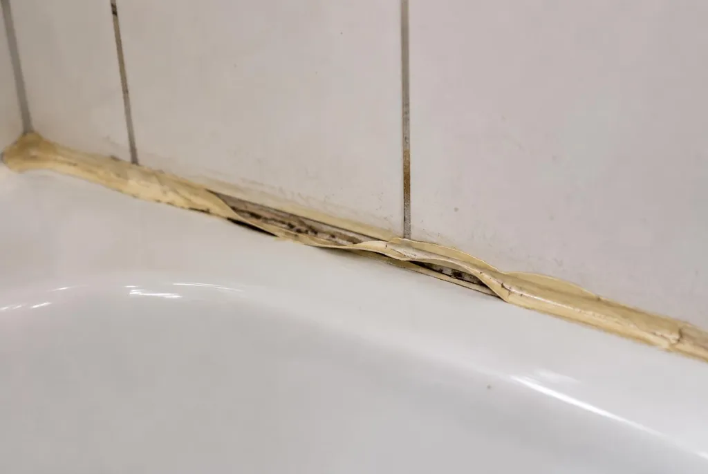 Kitbedrijf Dronten – loslatende kit naast het bad